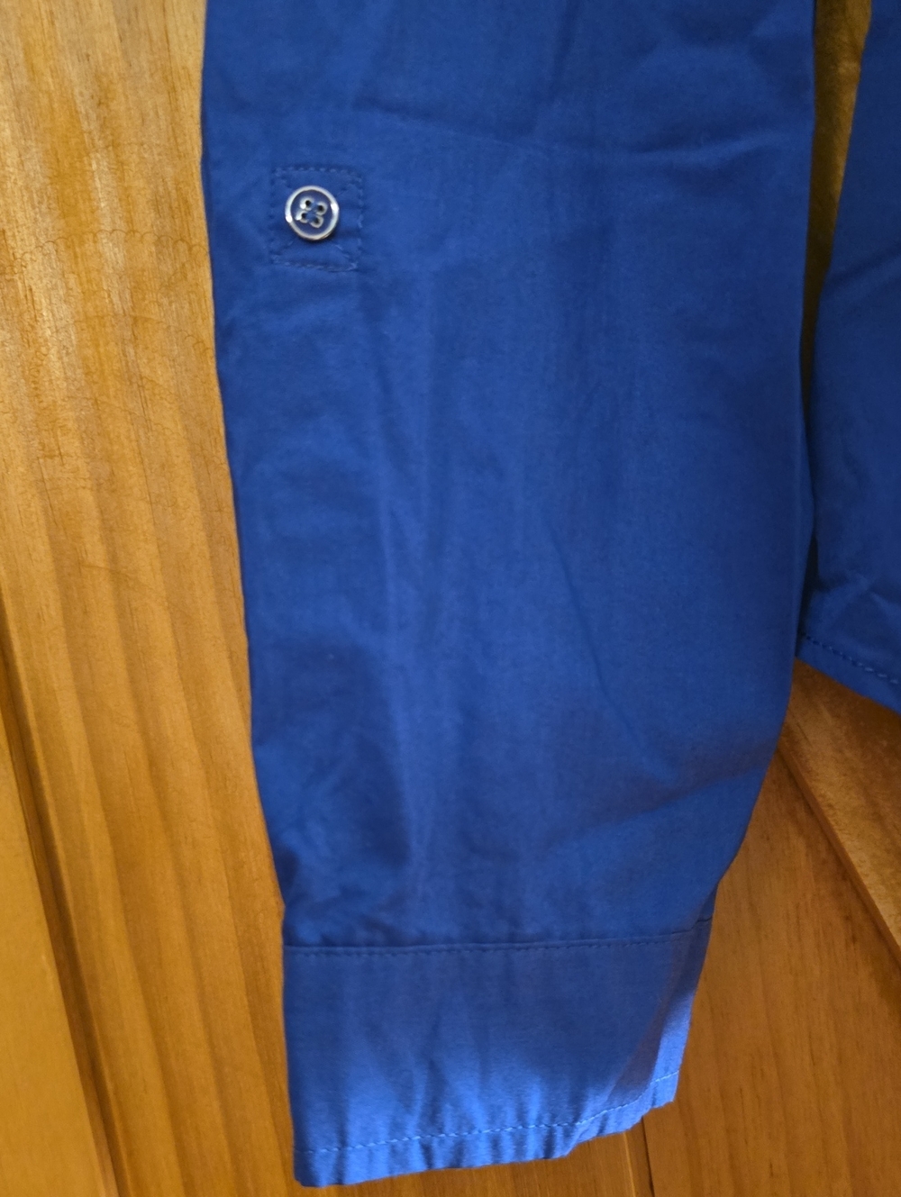 Bright Blue Button Up - Picture 2 of 3